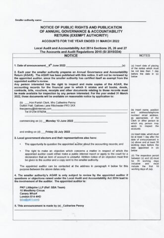 Dutton Parish Council 22 06 Notice of Public Rights